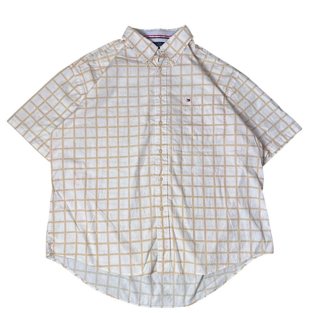 Tommy Hilfiger Mens XXL Short‎ Sleeve Button Down Shirt